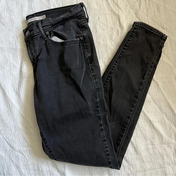 Levi's Faded Black Curvy Skinny Jeans Size 29 W29L30 - Picture 6 of 6